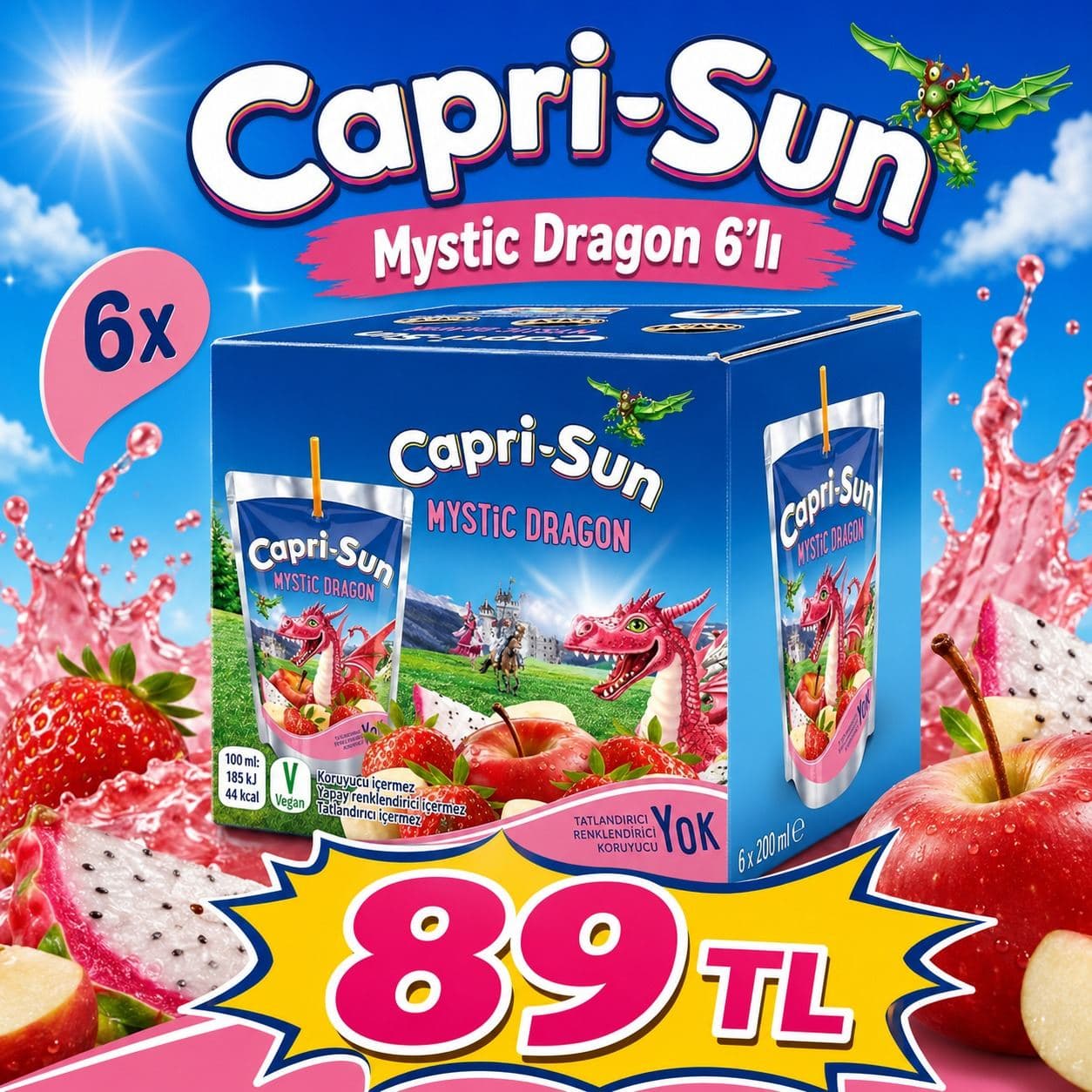 Capri-sun Meyve suyu 6X200 ml