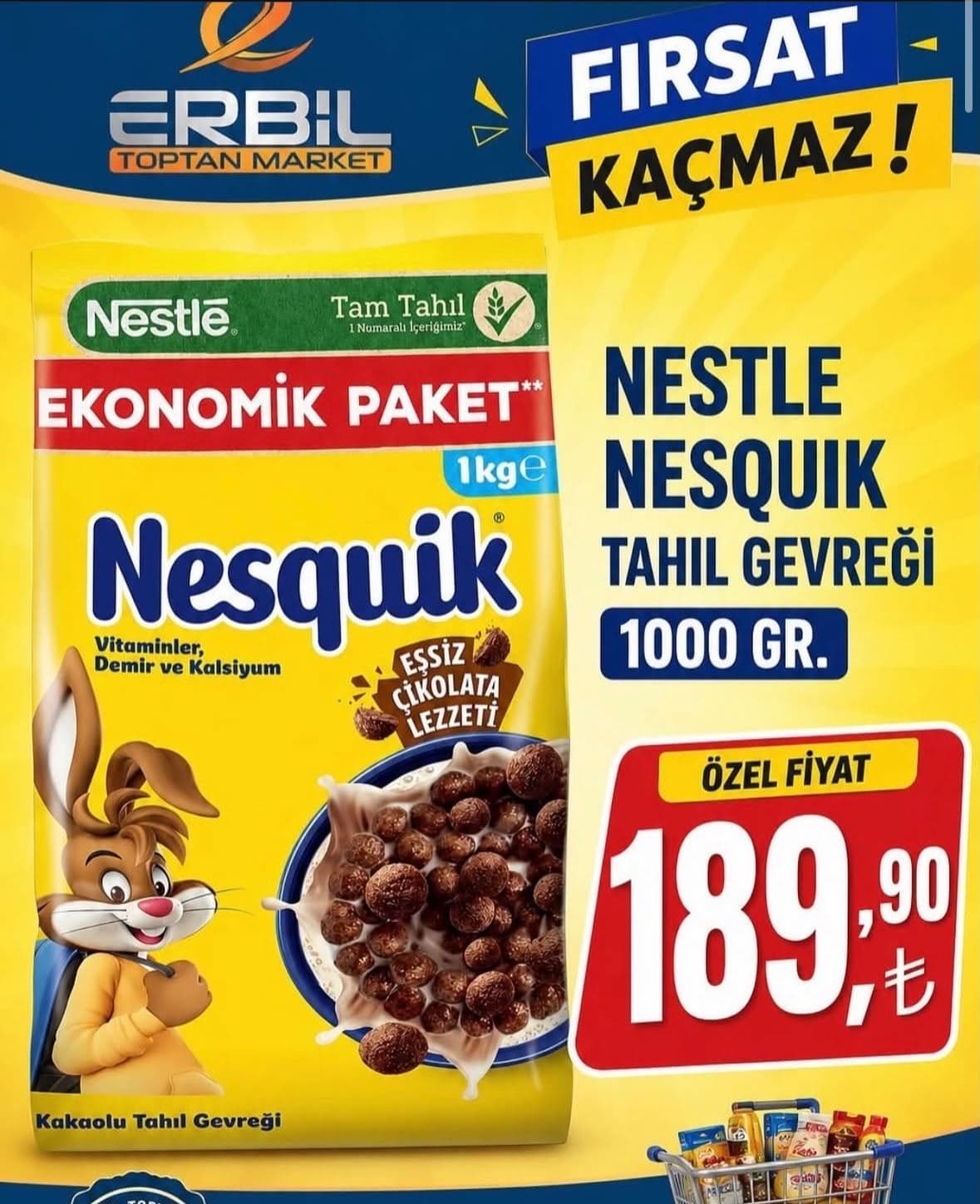 NESTLE NESQUIK MISIR GEVREGI 1000 gr.