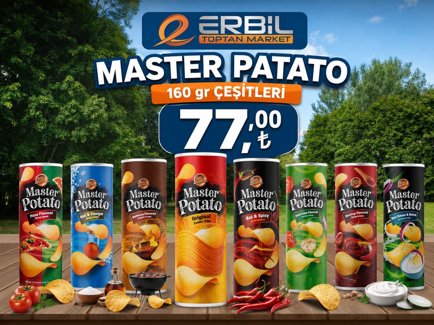 MASTER PATATO CIPS 160 gr. çeşitleri