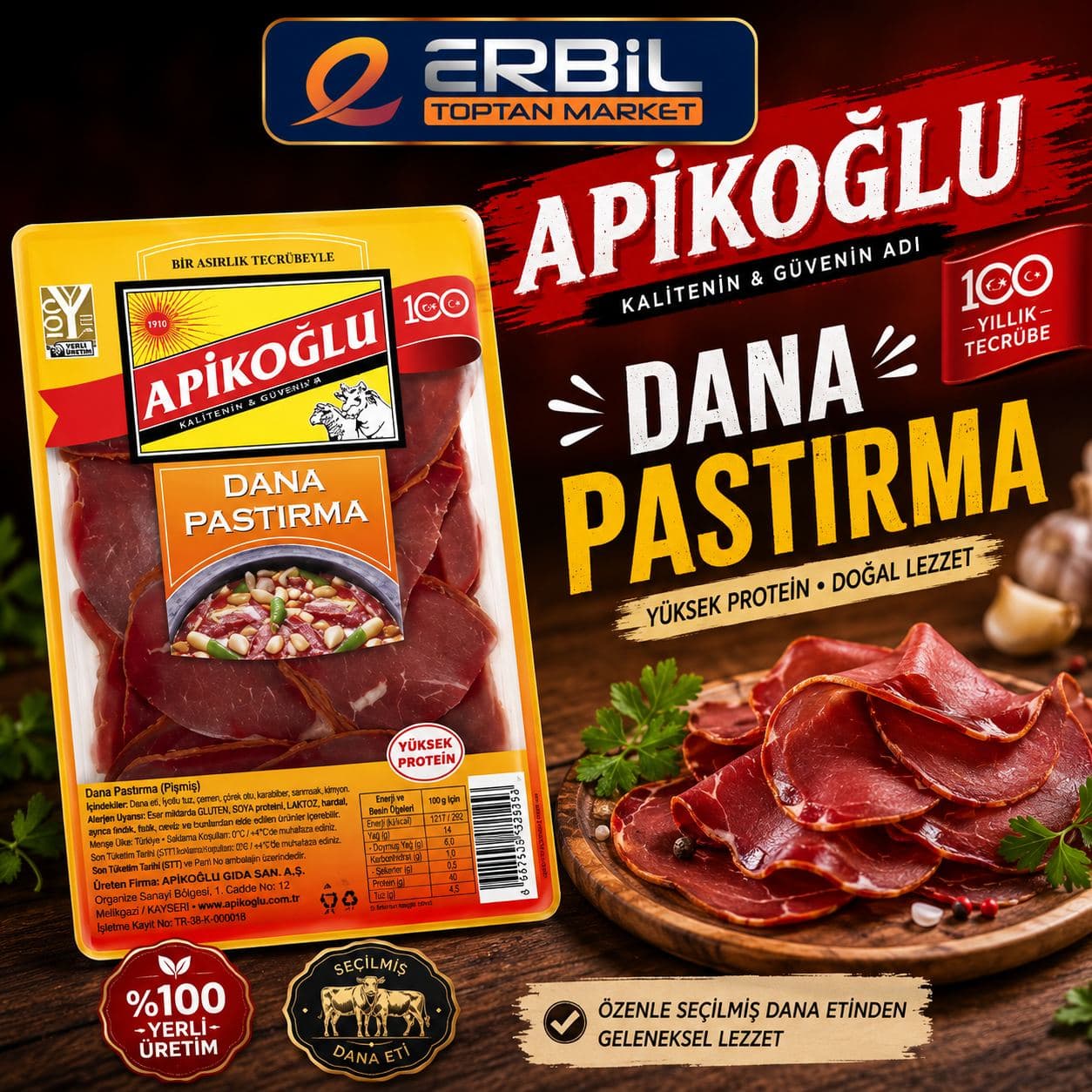 Apikolu Pastırma 80 gr